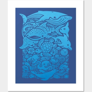 Aquatic Blues 2 Posters and Art